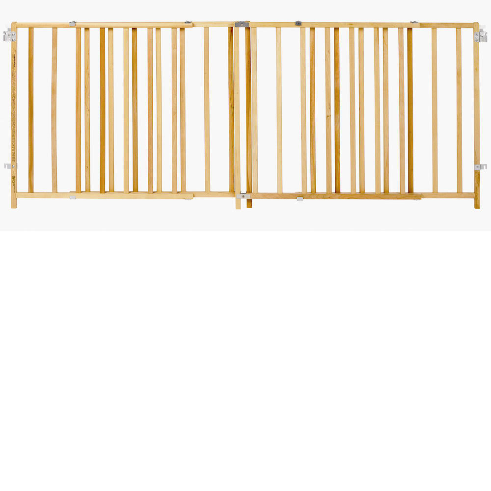 North States Extra-Wide Swing Pet Gate Wood 60 inch - 103 inch x 27 inch