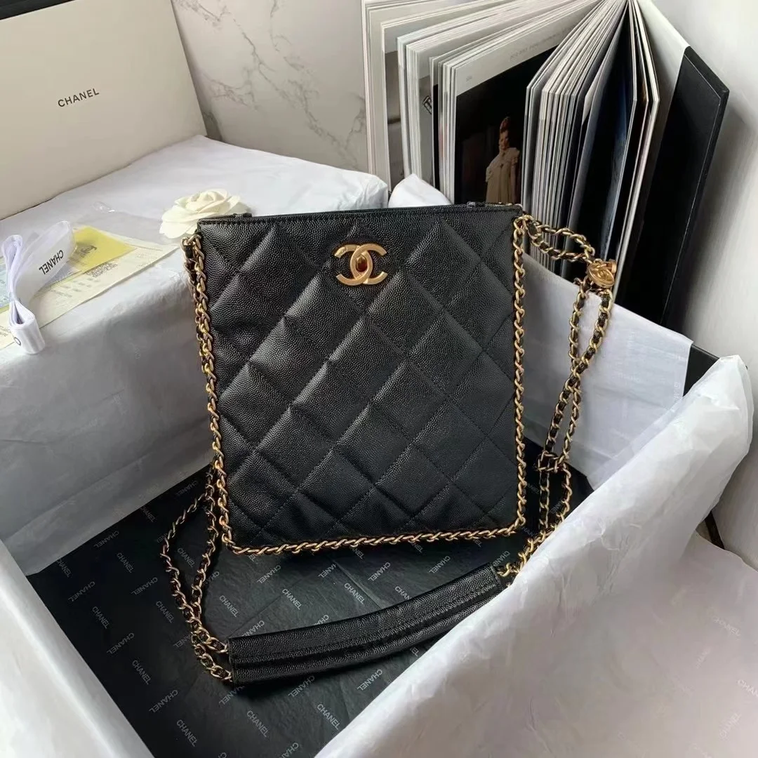 Chanel Small Shopping Bag Black For Women, Women&rsquo;s Bags 9.1in/23cm AS3470 B08850 94305