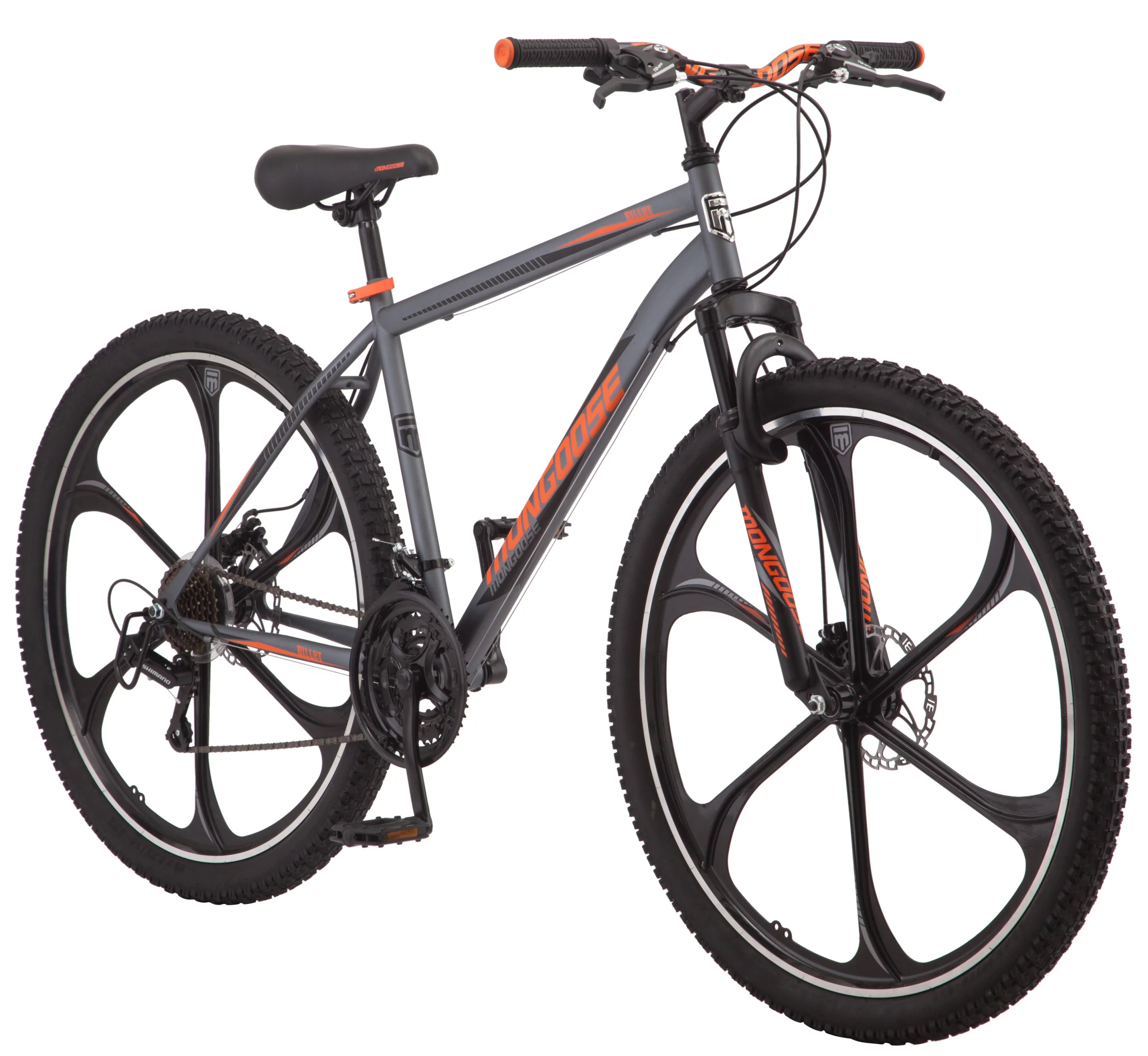 Mongoose Billet Mountain Bike, 21 speed, 29 inch Mag wheels, mens frame, grey - Curated Treasures Market