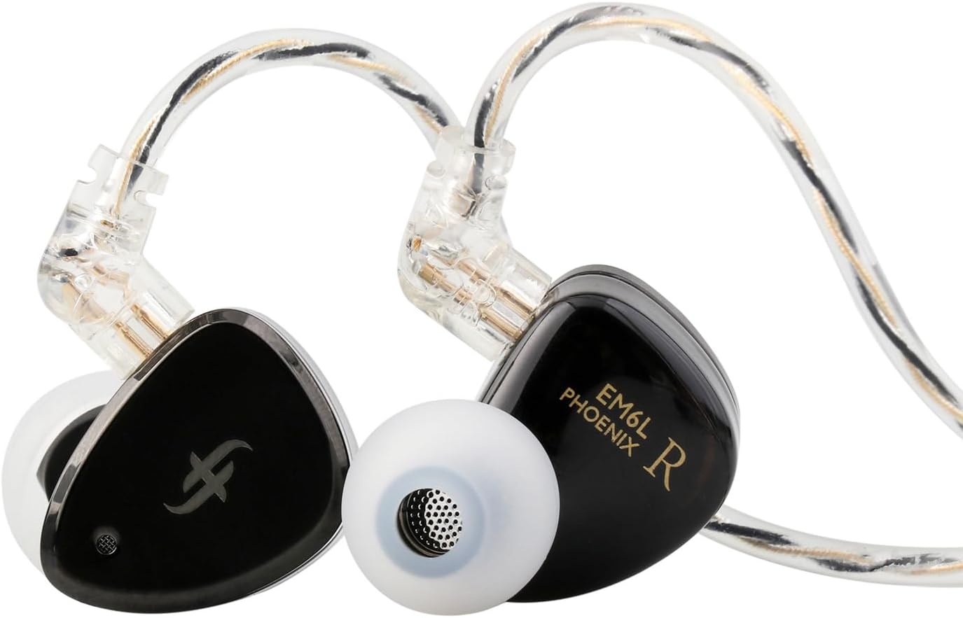 Linsoul SIMGOT EM6L 1DD + 4BA Hybrid Driver in-Ear Monitor, Gaming Earbud, HiFi IEM Earphone with 3D-Printed Resin Housing
