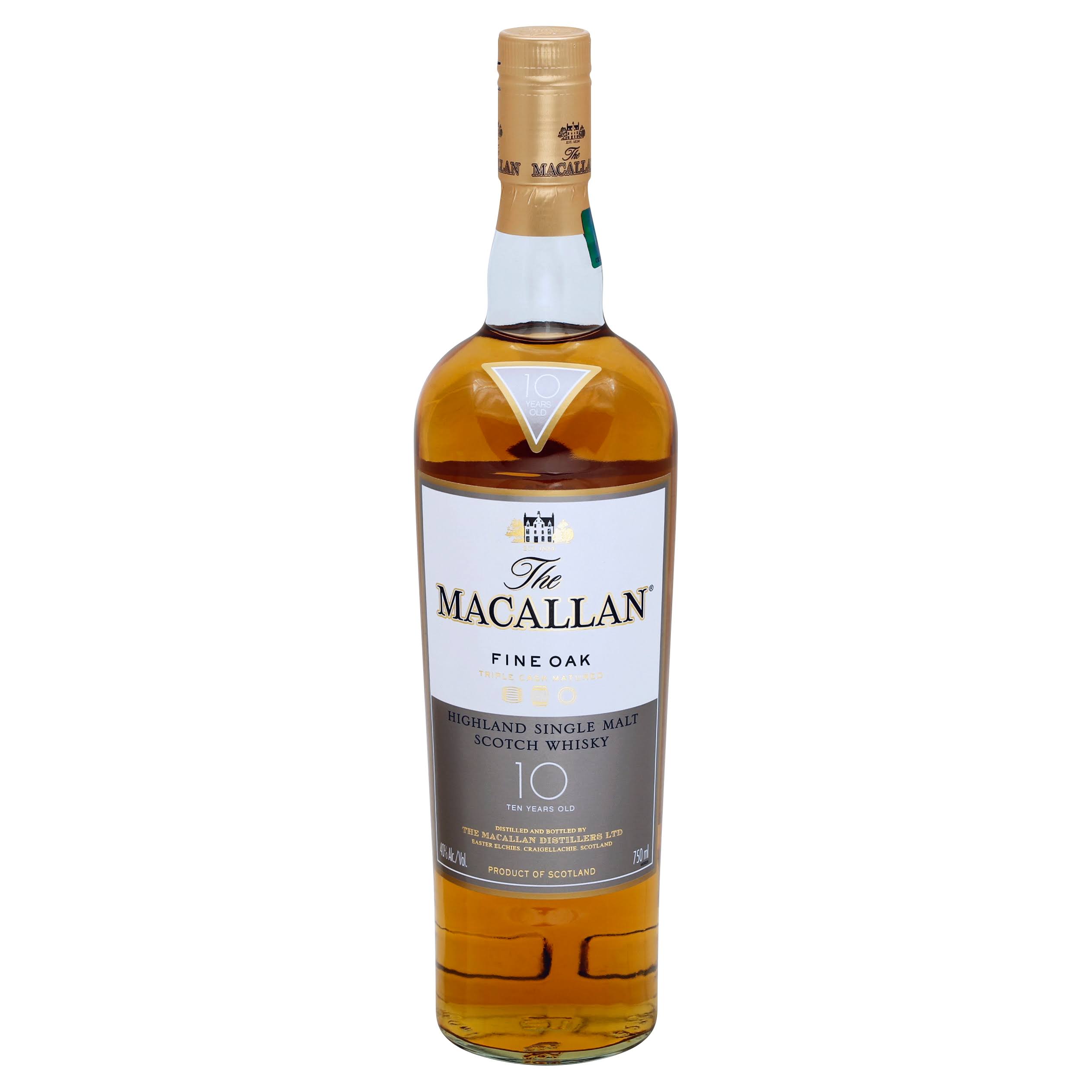 Macallan Fine Oak 10 Year Old Single Malt Scotch Whisky - 750 ml bottle