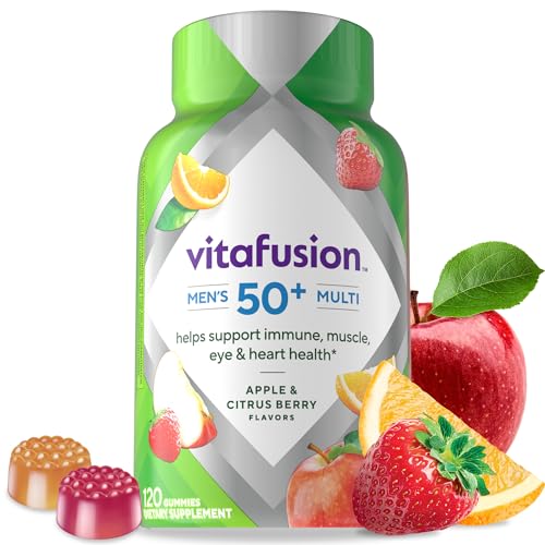 Vitafusion Men's 50+ Daily Multivitamin, Gummy Vitamins, 120 Ct - Kansas Nuitrition - HNZSDS