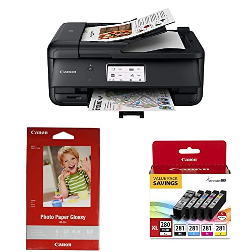 Canon PIXMA TR8620a - All-in-One Printer Home Office|Copier|Scanner|Fax|Auto Document Feeder | Photo, Document | Airprint (R), Android, Black