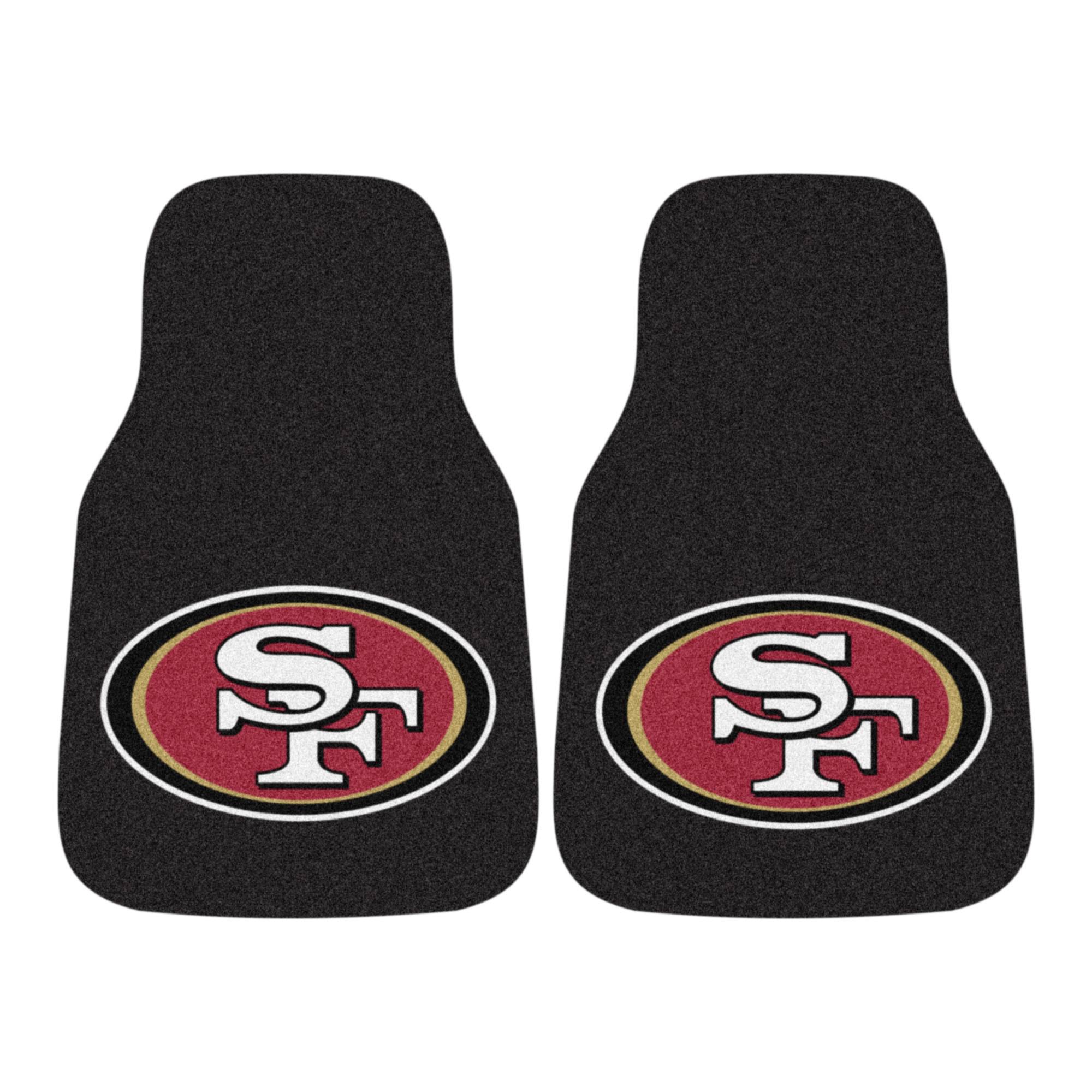 NFL San Francisco 49ers 2-pc Set of Front Carpet Car Mats, Universal Size