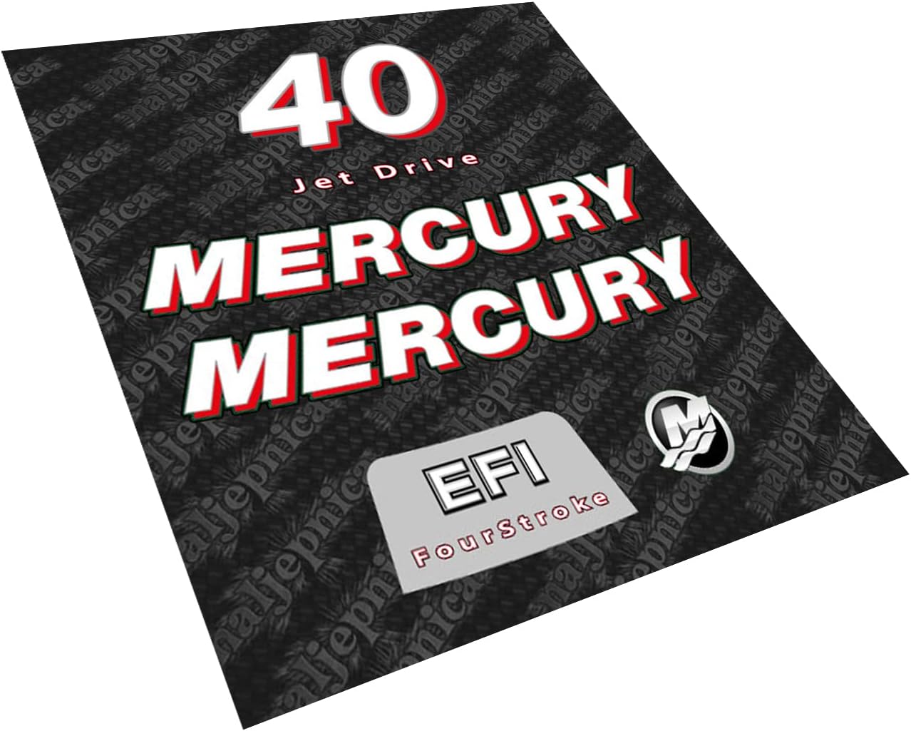 411 Decals Aftermarket Replacement for Mercury 40 Jet Drive (2006-2012) Outboard Decal (Sticker) Set