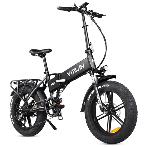VITILAN U7/V3 2.0/U7 2.0 Electric Bike for Adults Folding Fat Tire Ebike 750W Motor 28MPH Step-Thru 13AH/16AH/20AH Removable Battery Electric Bicycle
