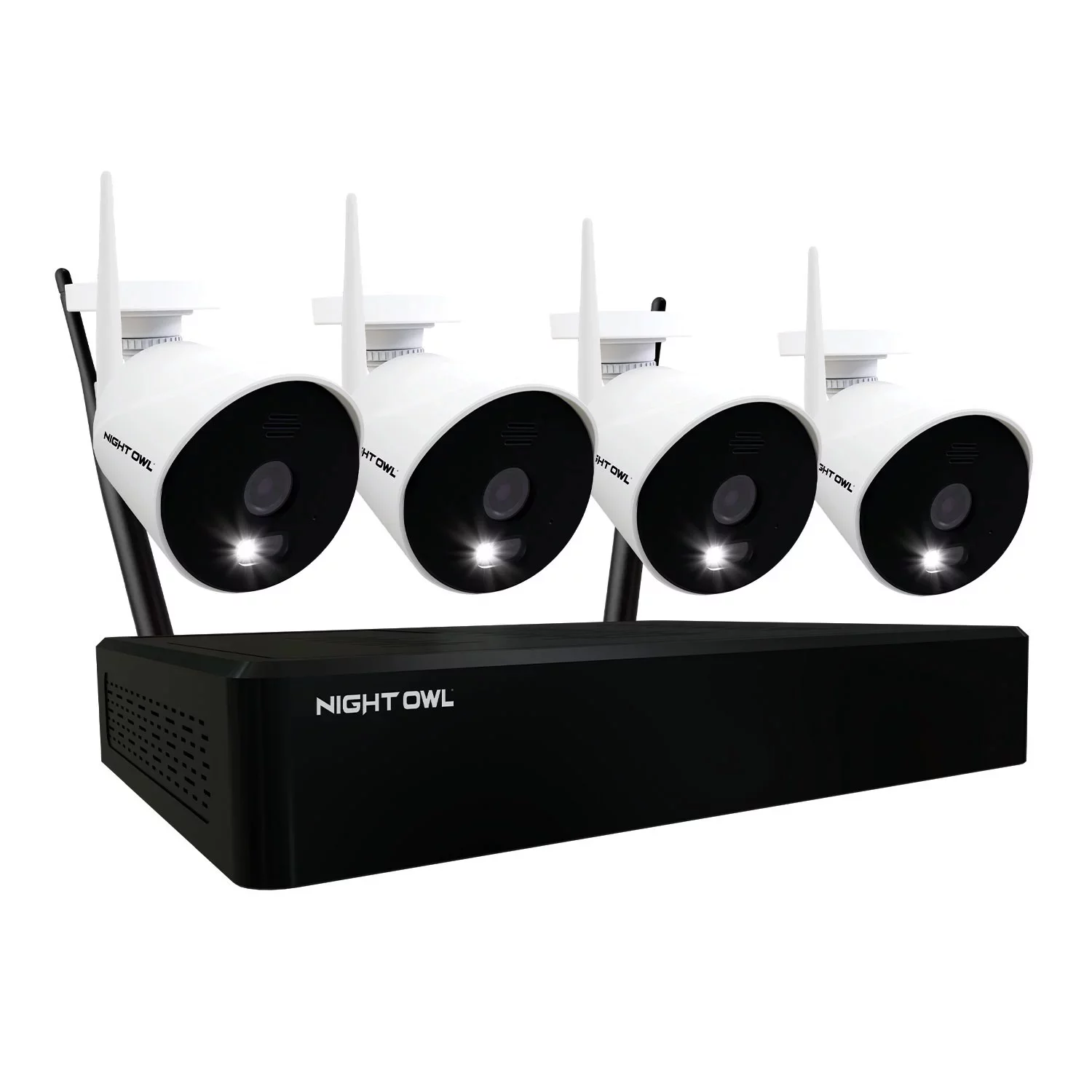 Night Owl CL-2WNP1-4L Expandable 10 Channel Wi-Fi NVR w/ (4) 1080p Wi-Fi IP Spotlight Cameras & 1TB Hard Drive - Curated Treasures Market