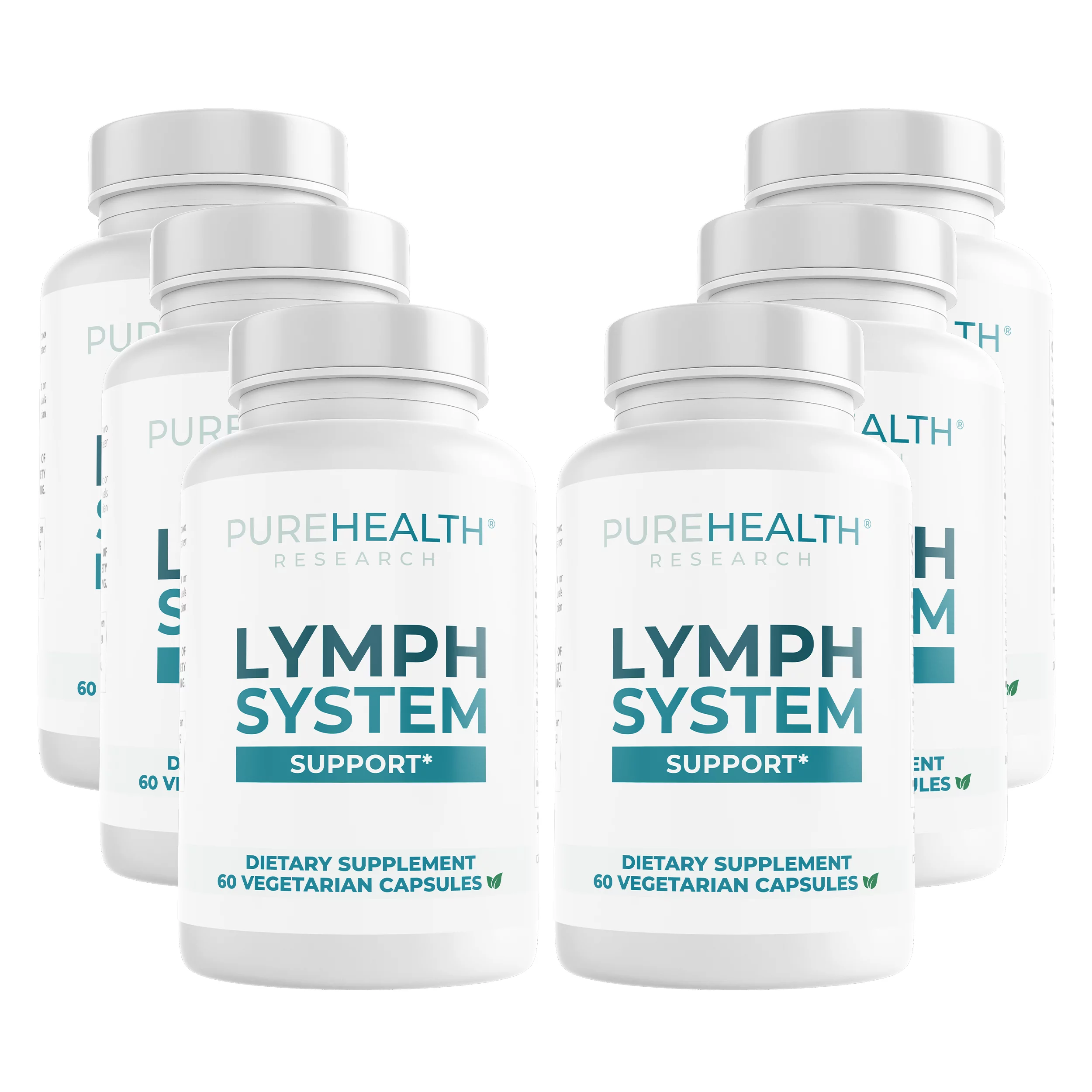 Lymphatic Support, Lymphatic Supplement To Reduce Swelling, PureHealth Research x6