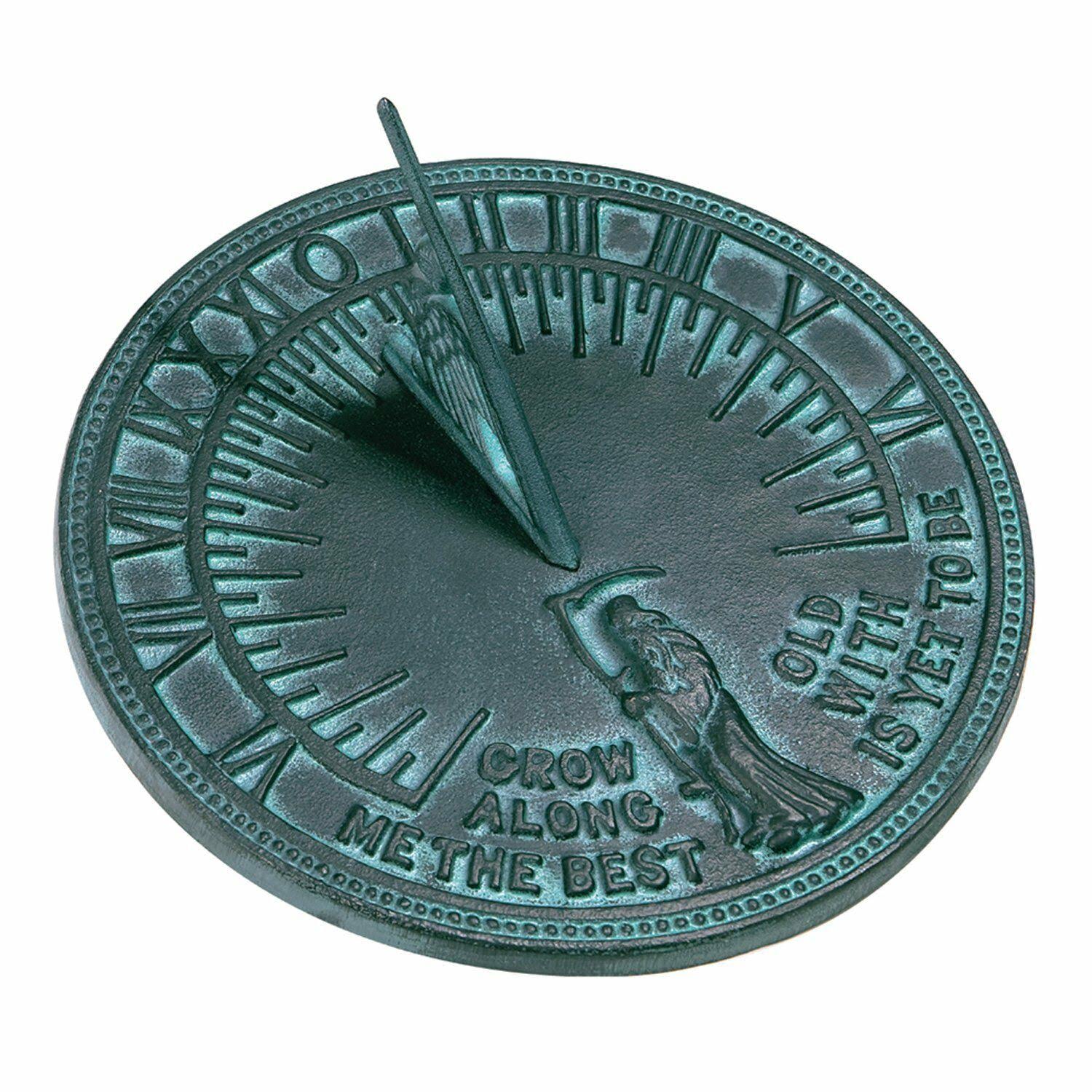 Rome Father Time Sundial - Cast Iron with Verdigris Highlights 2550