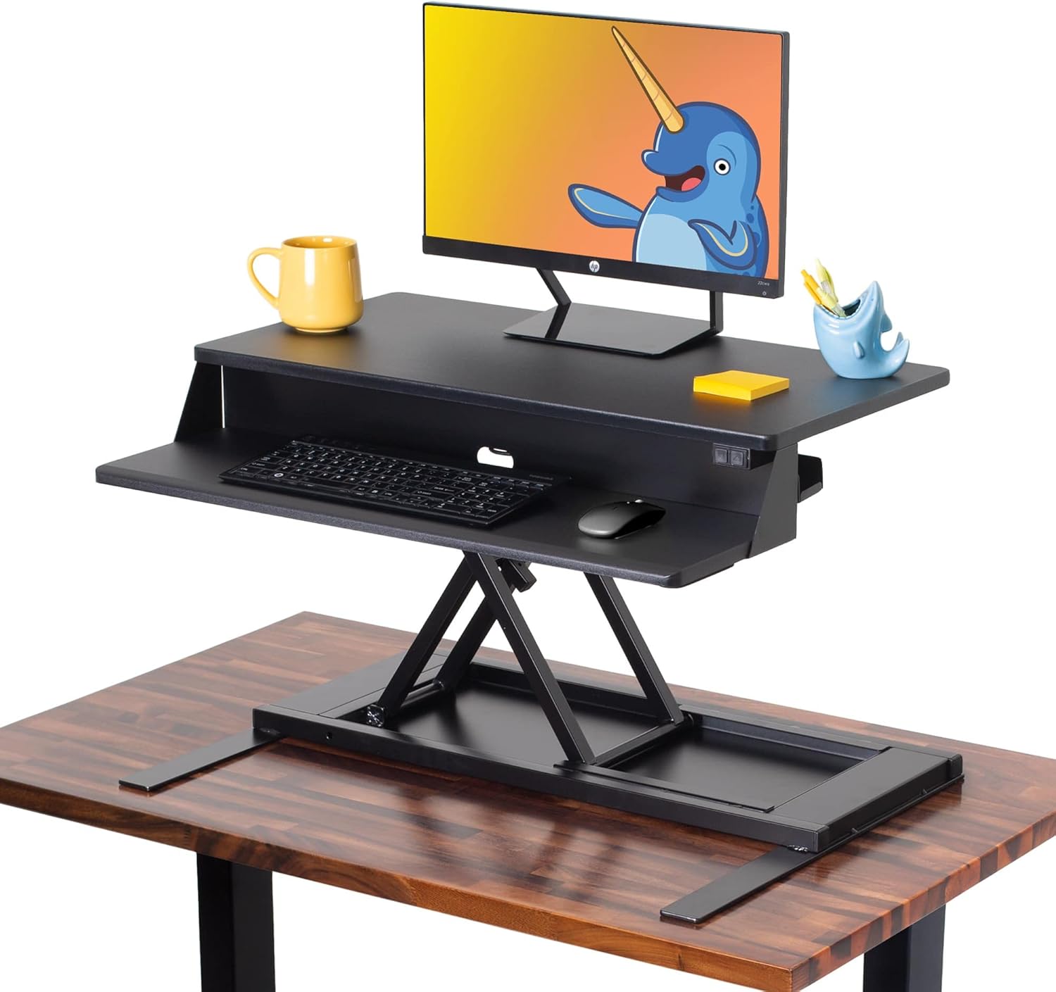 Flexpro Power 32 Inch Electric Standing Desk - Electric Height-Adjustable Stand up Desk by Award Winning Stand Steady - Holds 2 Monitors