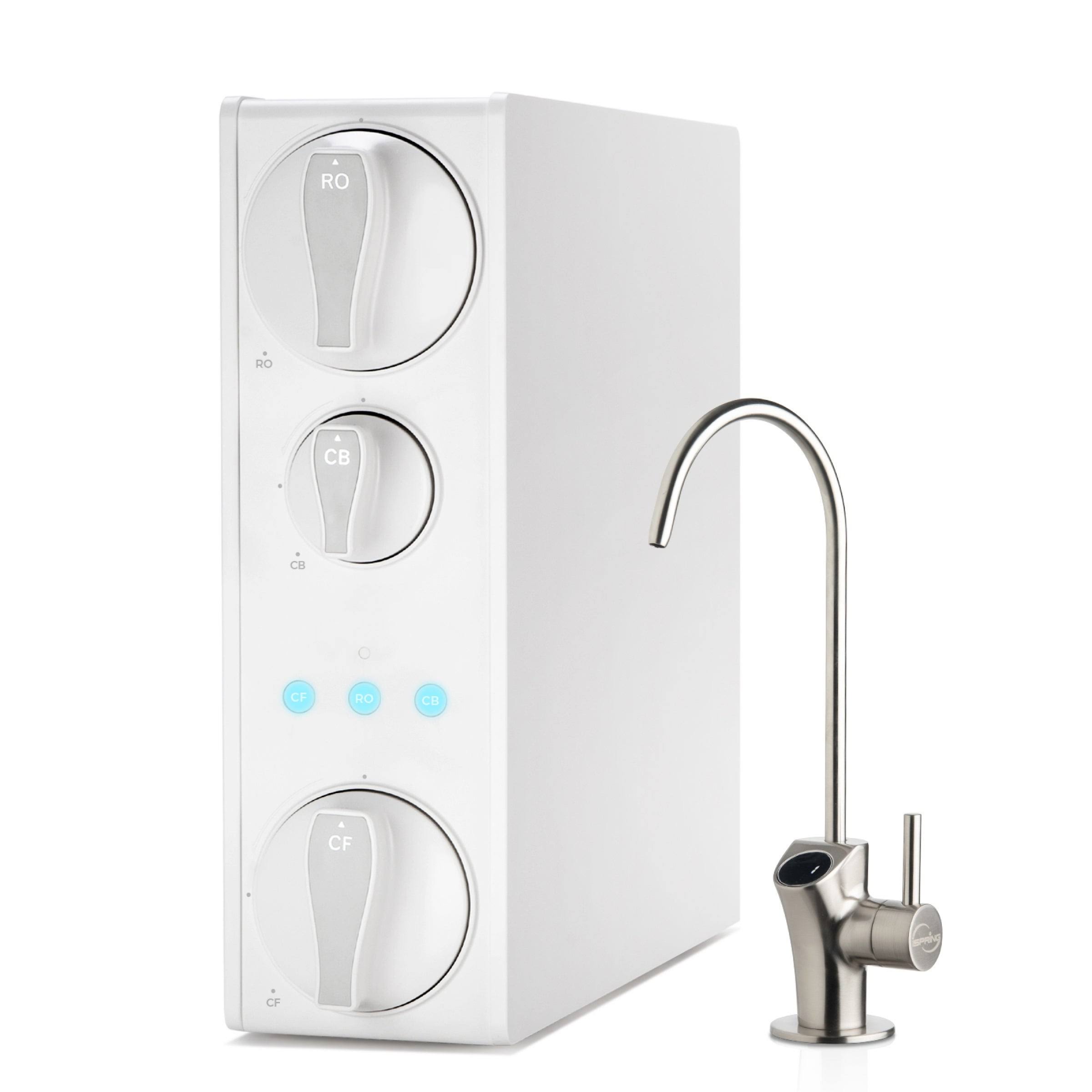 iSpring Ro500 Tankless RO REVERSE Osmosis Water Filtration System, 500 GPD Fast Flow, Smart Faucet with TDS Monitoring, 2:1 Pure