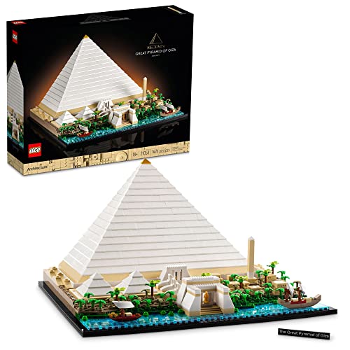 LEGO Architecture Great Pyramid of Giza Set 21058, Home D&eacute;cor Model Building Kit, Creative DIY Activity, Famous Landmarks Collection