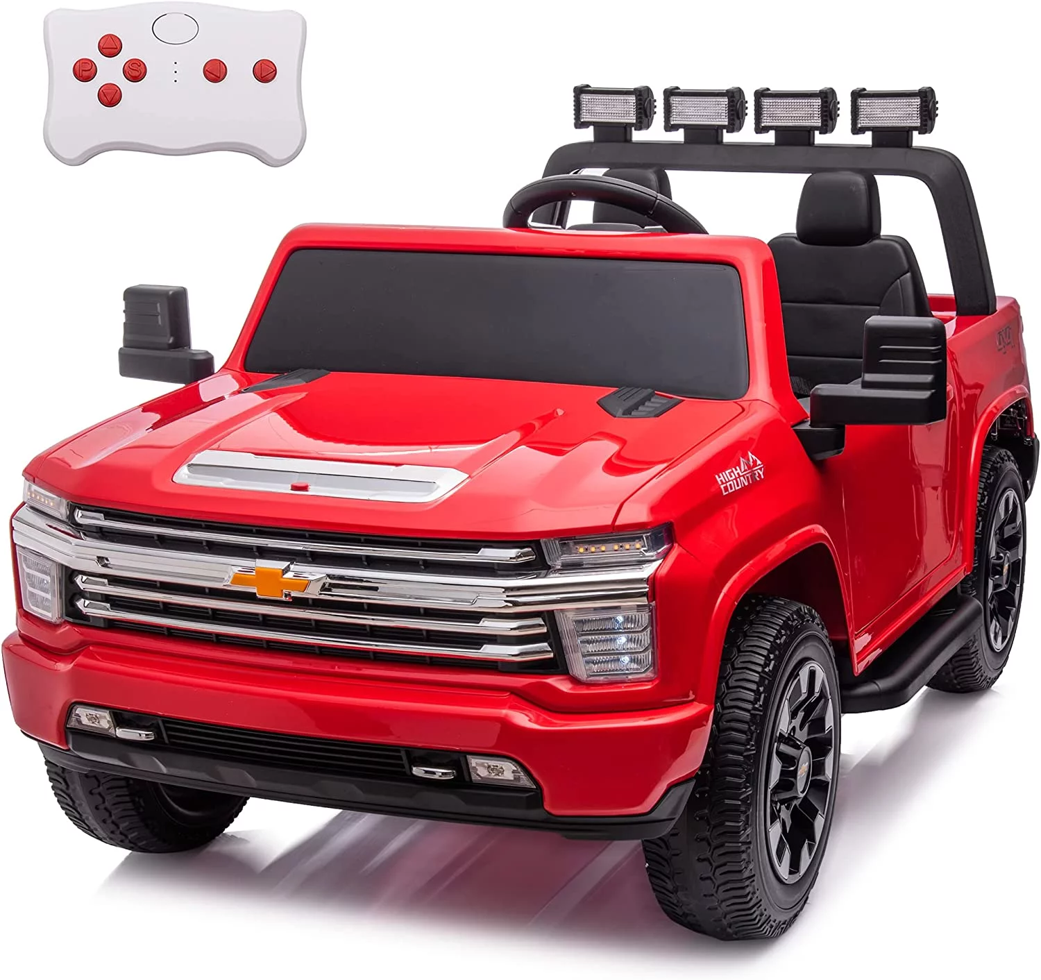 NEWWARE 24V Kids Ride on Car,Licensed Silverado HD 2 Seater Electric Car for Boys Girls,Kids 24V 2 Seater Ride On Car with Remote Control