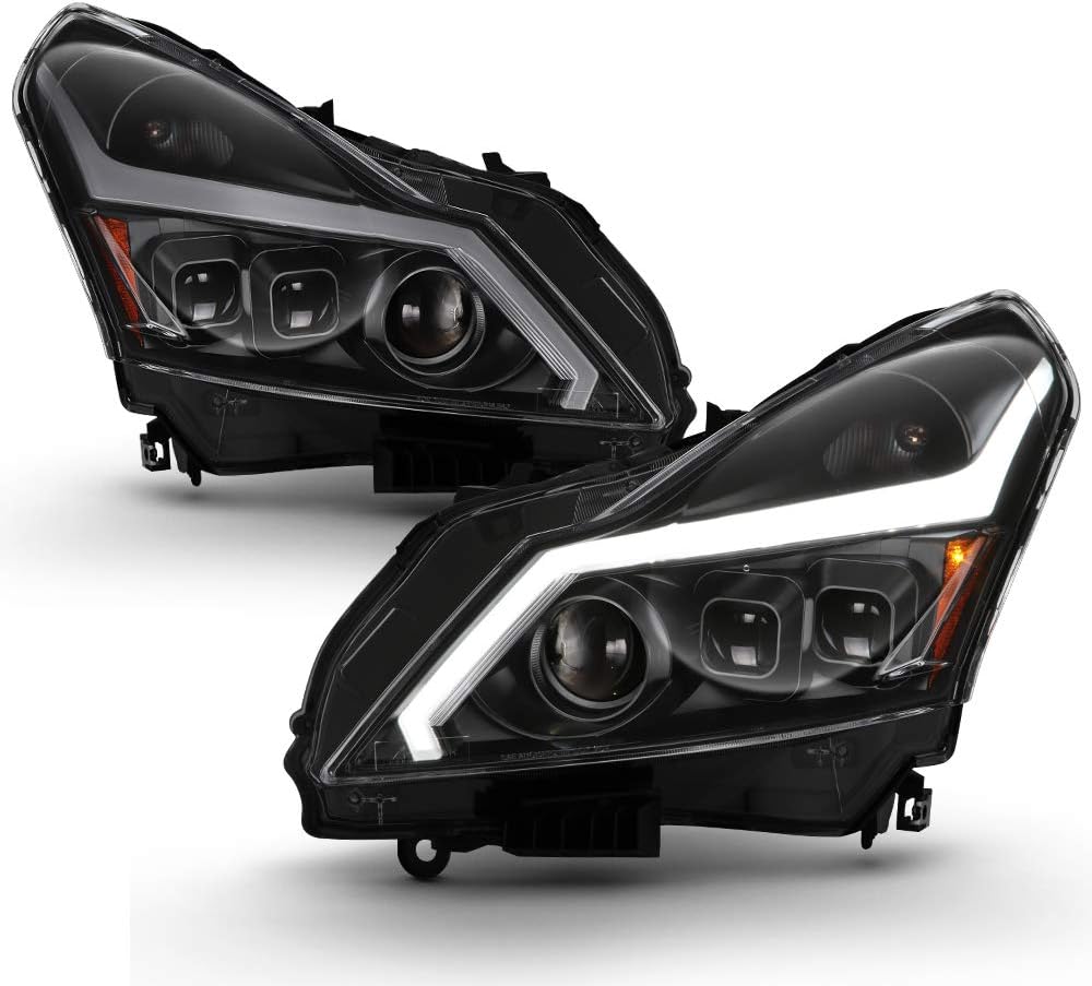 ACANII - For 2010-2013 Infiniti G37 11-12 G25 Q40 4-Door Sedan Black w/LED Switchback DRL Sequential Signal Headlights