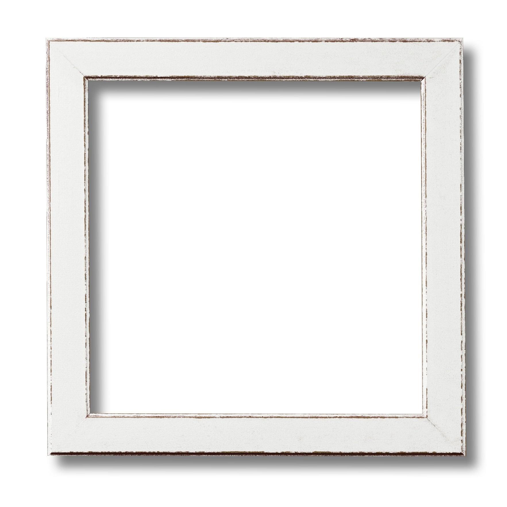 Ambassador White Beveled Edge Wood Frame - 11x22 x 14x22
