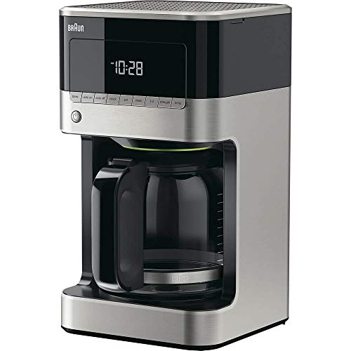 Braun BrewSense 12 Cup Drip Coffee Maker - Pause & Pour Mid Brew, Coffee Machine with 24-Hour Timer & Clock, Bold & Regular Strength