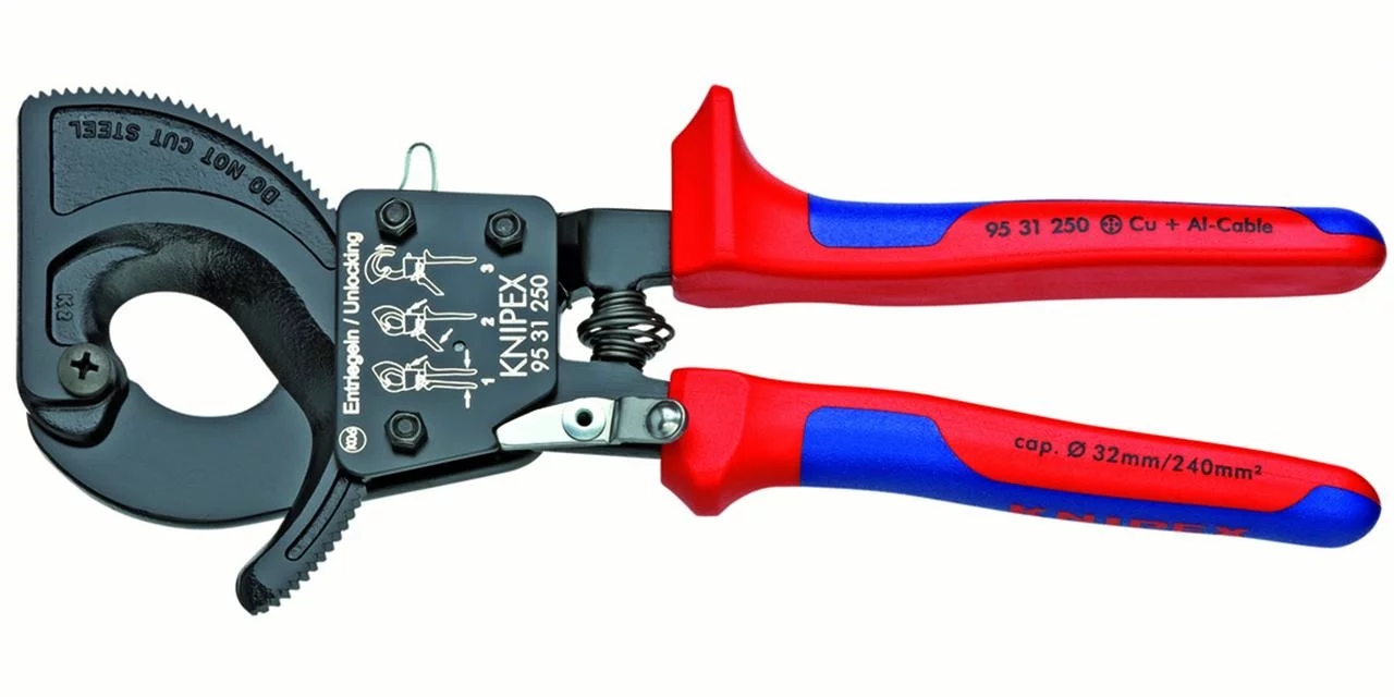KNIPEX Tools 95 31 250 SBA Ratcheting Cable Cutters