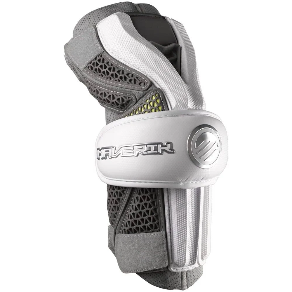 Maverik Rome Lacrosse Arm Guard, Large / White