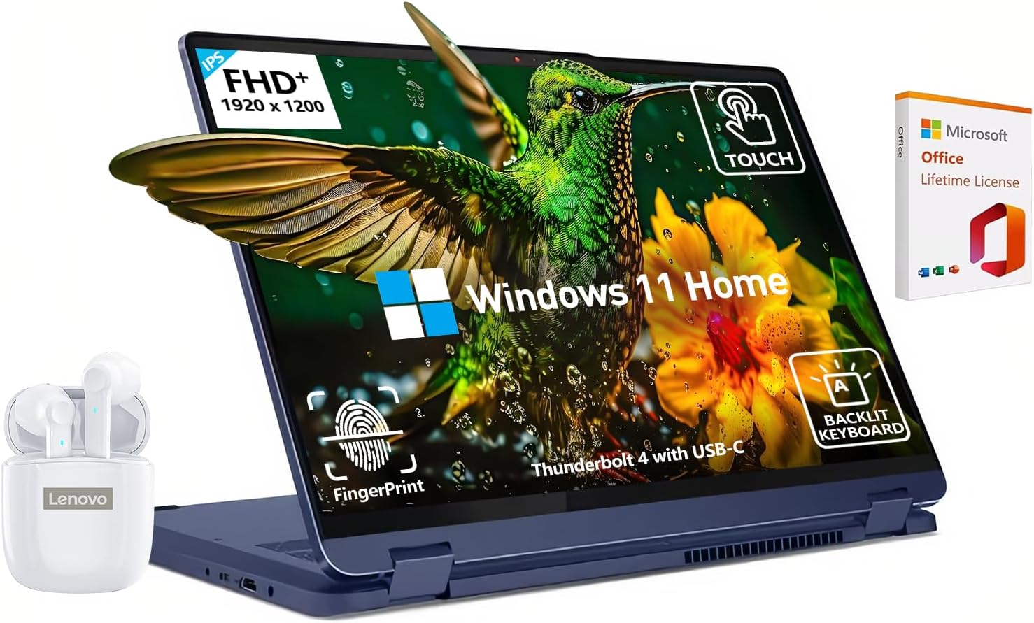 Lenovo IdeaPad Flex 5 2 in 1 Laptop Touchscreen, 14 Inch FHD Ultra Thin Light Touch Screen Convertible, Intel Core i5, 16GB RAM 512GB SSD, Windows 11