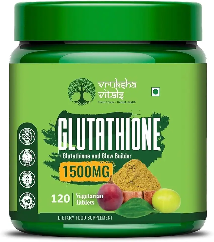 Glutathione 1500 mg Glow Builder Blend - 120 Tablets with Vegan Collagen, Biotin, Vitamin E, Vitamin C and Vitamin B6 & Curcumin, Milk Thistle