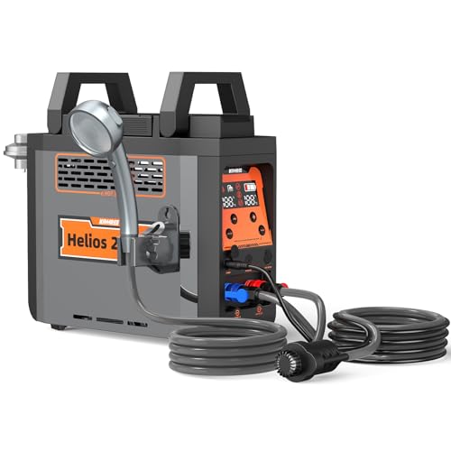 Kohree Helios 20 Pro, Portable Water Heater, 20,000 BTU 4000mAh Rechargeable Battery, Shower Pump, Propane Water Heater for Outdoor Camping Cleaning