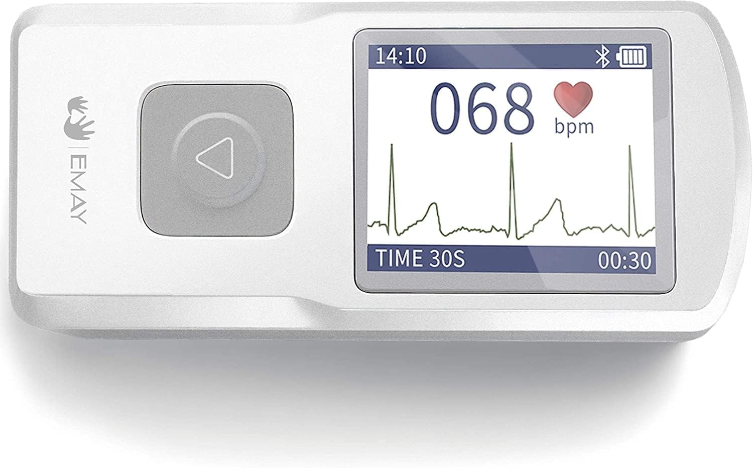 EMAY Portable ECG Monitor | Record ECG and Heart Rate | Compatible with Smartphone and PC (Grey)