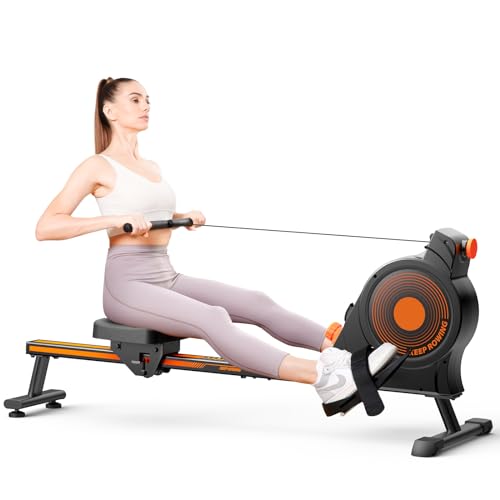 Rowing Machines for Home - Magnetic/Water Rowing Machine with Upgrade 16 Resistance Levels, Max 350 LB Weight Capacity