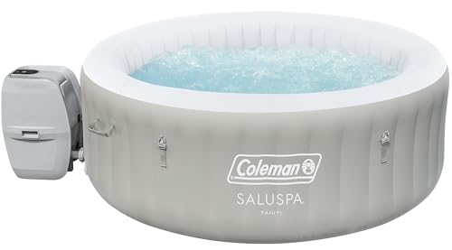 Bestway Coleman Palm Springs 4 to 6 Person EnergySense Smart AirJet Plus Inflatable Hot Tub Outdoor Spa with 140 AirJets and Insulated Cover