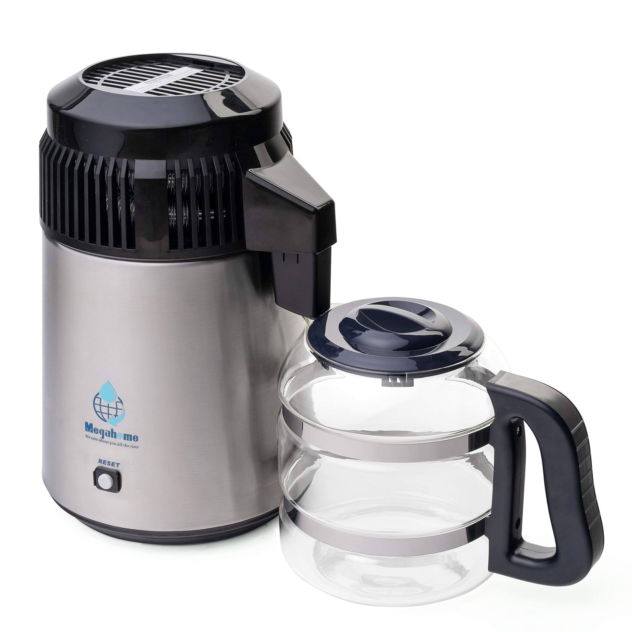 MegaHome Nutriteam Countertop Water Distiller Stainless, Plastic Collection