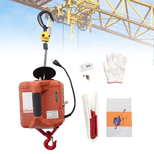 3-in-1 Electric Hoist Winch, 880LBS Portable Electric Winch, 1500W 110V Power Winch Crane, 62ft Lifting Height