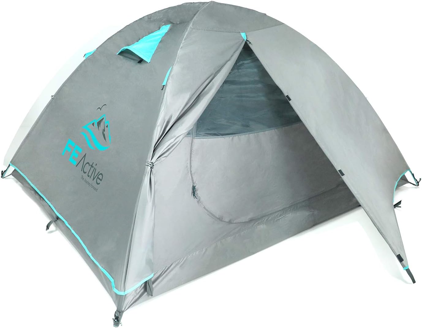 FE Active 4 Person Tent - Four Season 3-4 Man with 3000mm Waterproof Rip-Stop, Full Rainfly, Aluminum Poles Adult Tent for All Year Camping