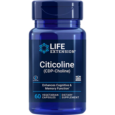 Citicoline (CDP-Choline) 60 vcaps by Life Extension - Kansas Nuitrition - HNZSDS