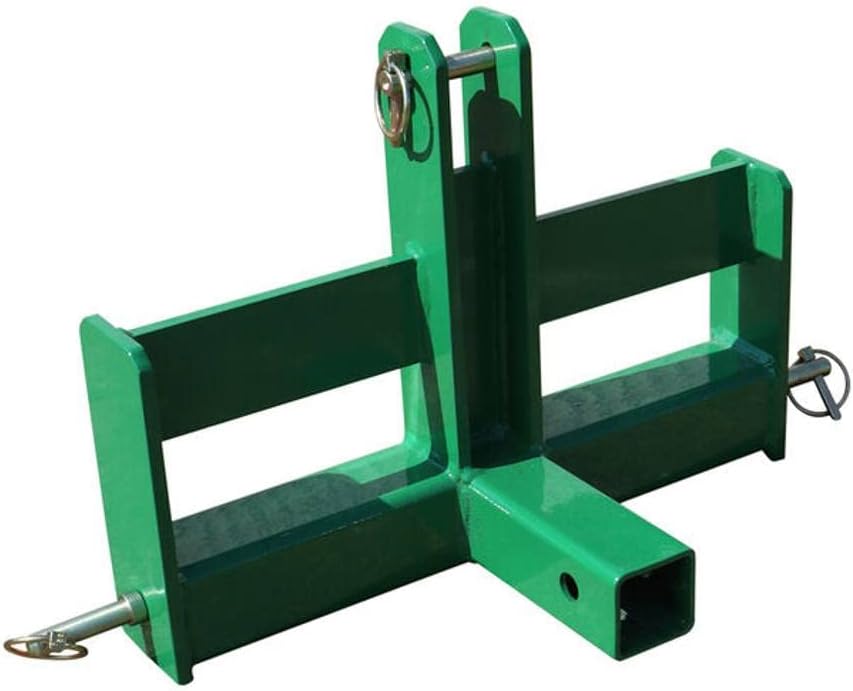 Titan Attachments Tractor Drawbar with Suitcase Weight Brackets Green 2 Receiver Cat 0