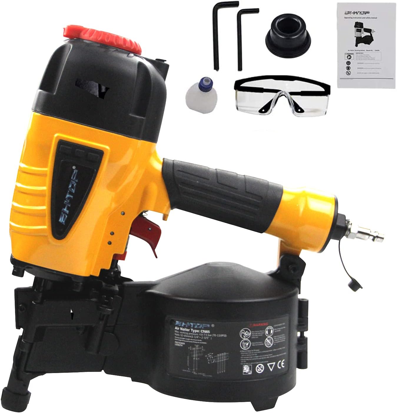 BHTOP 15-Degree Coil Siding Fencing Nailer 1 1/4-inch to 2-1/2-Inch for Siding, Fiber Cement, Fencing
