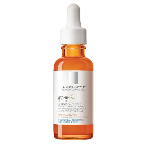 La Roche-Posay Pure 10% Vitamin C Serum For Face With Hyaluronic Acid & Salicylic Acid, Hydrating & Brightening Serum