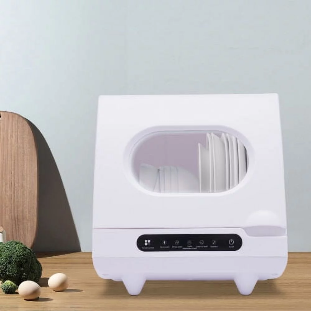 Mini Dishwasher Compact Countertop Dish Washing Machine 5 Wash Programs Portable