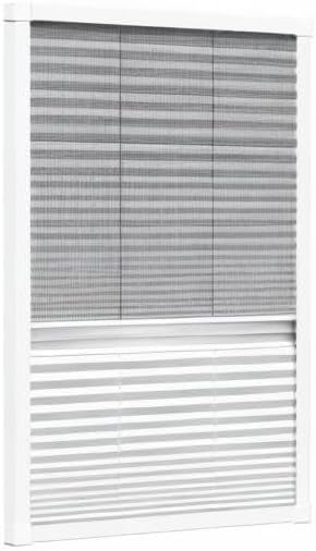 Schellenberg 70990 Insektenschutz-Plissee & Verdunkelung f&uuml;r Dachfenster 114 x 160 cm in Wei&szlig;