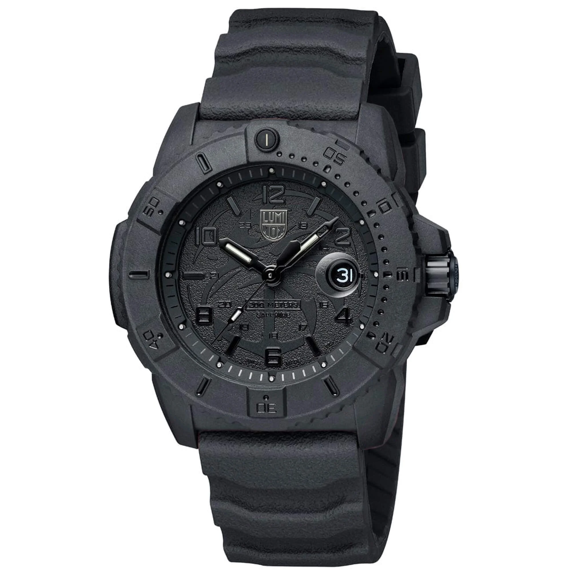Luminox XS.3601.BO.NSF Men's Navy SEAL Quartz Black Strap Watch - Curated Treasures Market