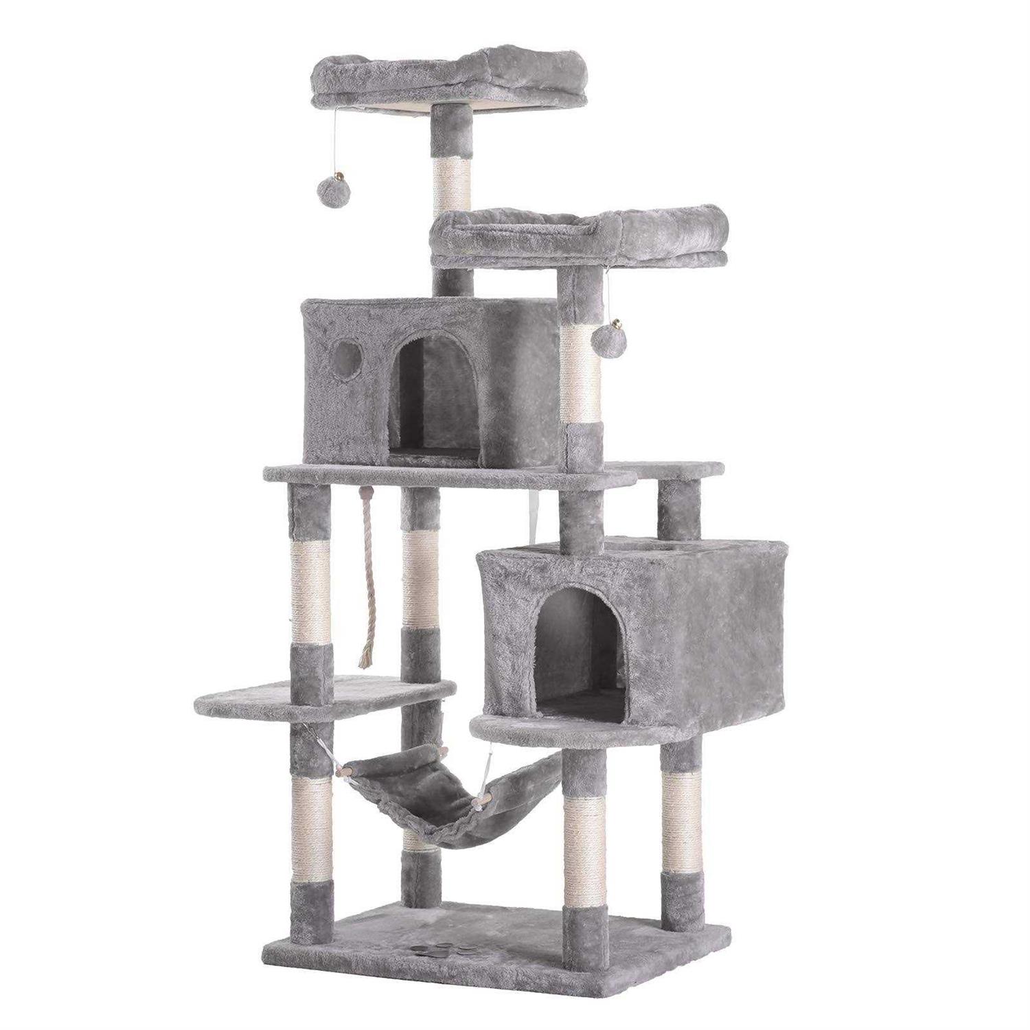 Hey-brother Large Multi-Level Cat Tree Condo Furniture with Sisal-Covered Scratching Posts - Pet Supplies online store