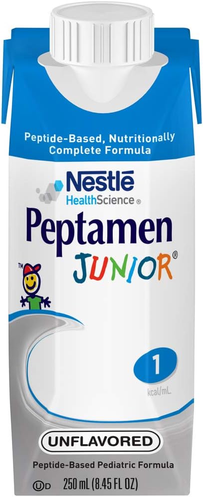 Peptamen Junior Peptide-Based Complete Nutrition, Unflavored, 8.5 Oz Box (24 Pack), 8.45 Fl Oz (Pack of 24)