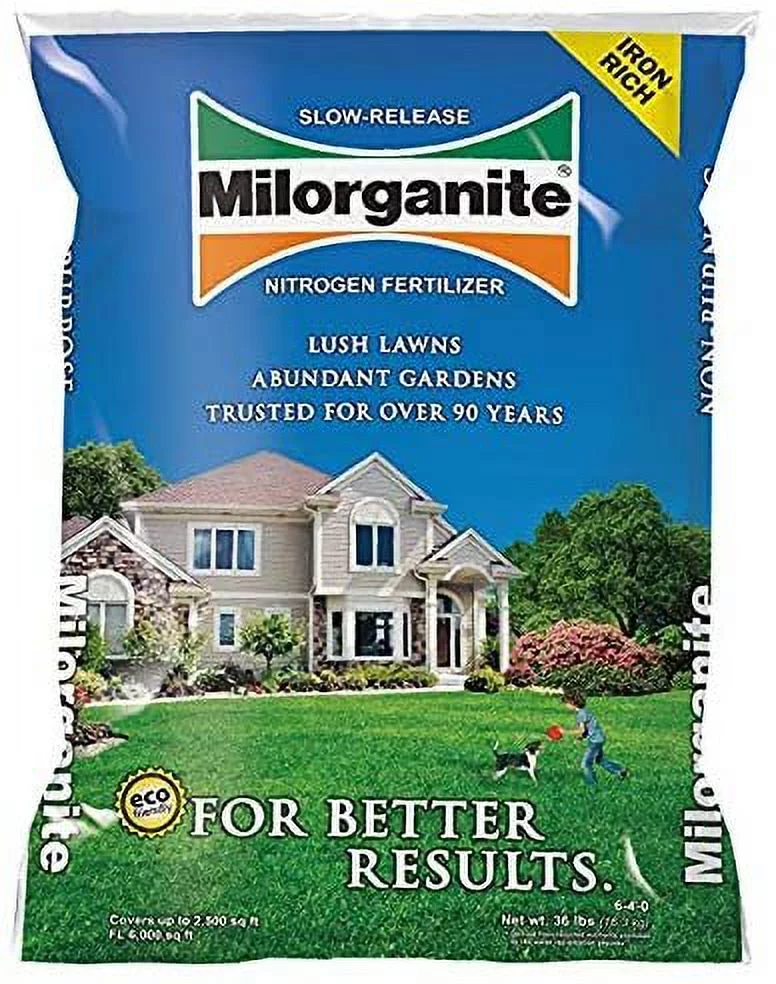 Milorganite 64032 Eco-Friendly Slow-Release Nitrogen Lawn Fertilizer, 32-lbs. - Quantity 40 - Curated Treasures Market
