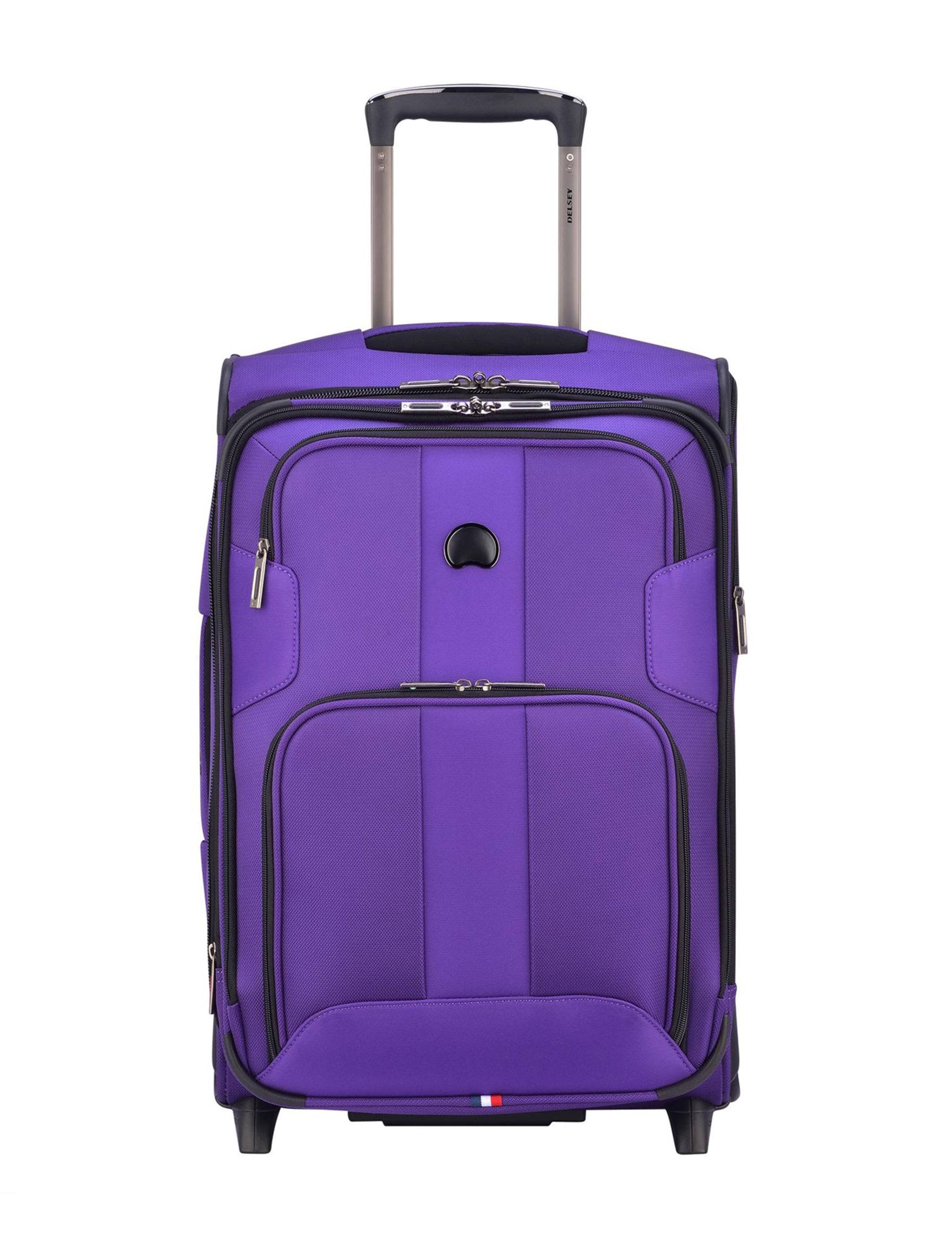 Delsey Sky Max Expandable 21x22 2-Wheel Carry on Purple