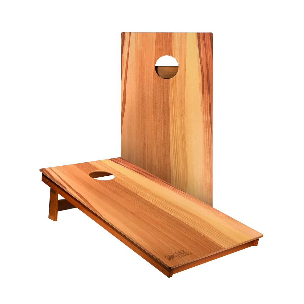 2x4 American Cornhole Association Backyard 2400 Raw Wood Panel Recreational Cornhole Boards Toss Game Beanbag Board Set - Radiant Selections