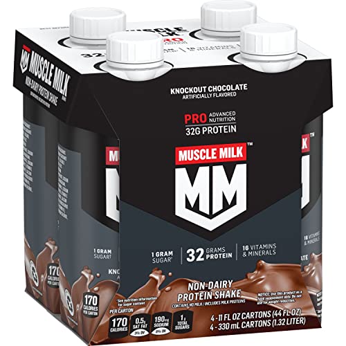 Muscle Milk Pro Series Protein Shake, Knockout Chocolate, 4 Count