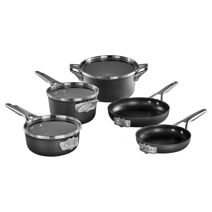 Calphalon Premier 8 Piece Hard Anodized Space Saving Cookware Set