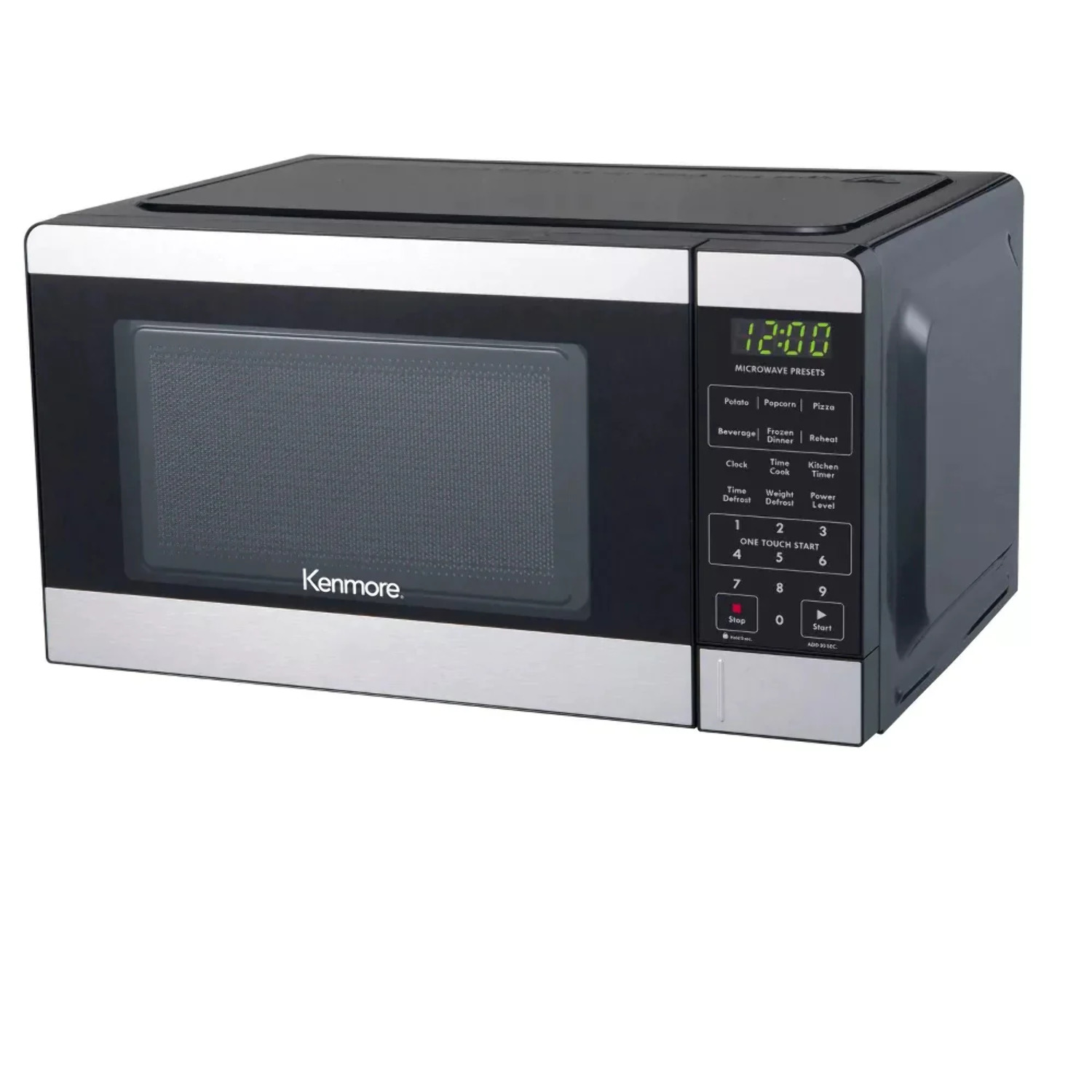 Kenmore Countertop Microwave, 6 Auto-Preset Menus, Child Lock, Defrost  Express Cooking Features, 700 Watt, .7 Cu Ft, Stainless Steel