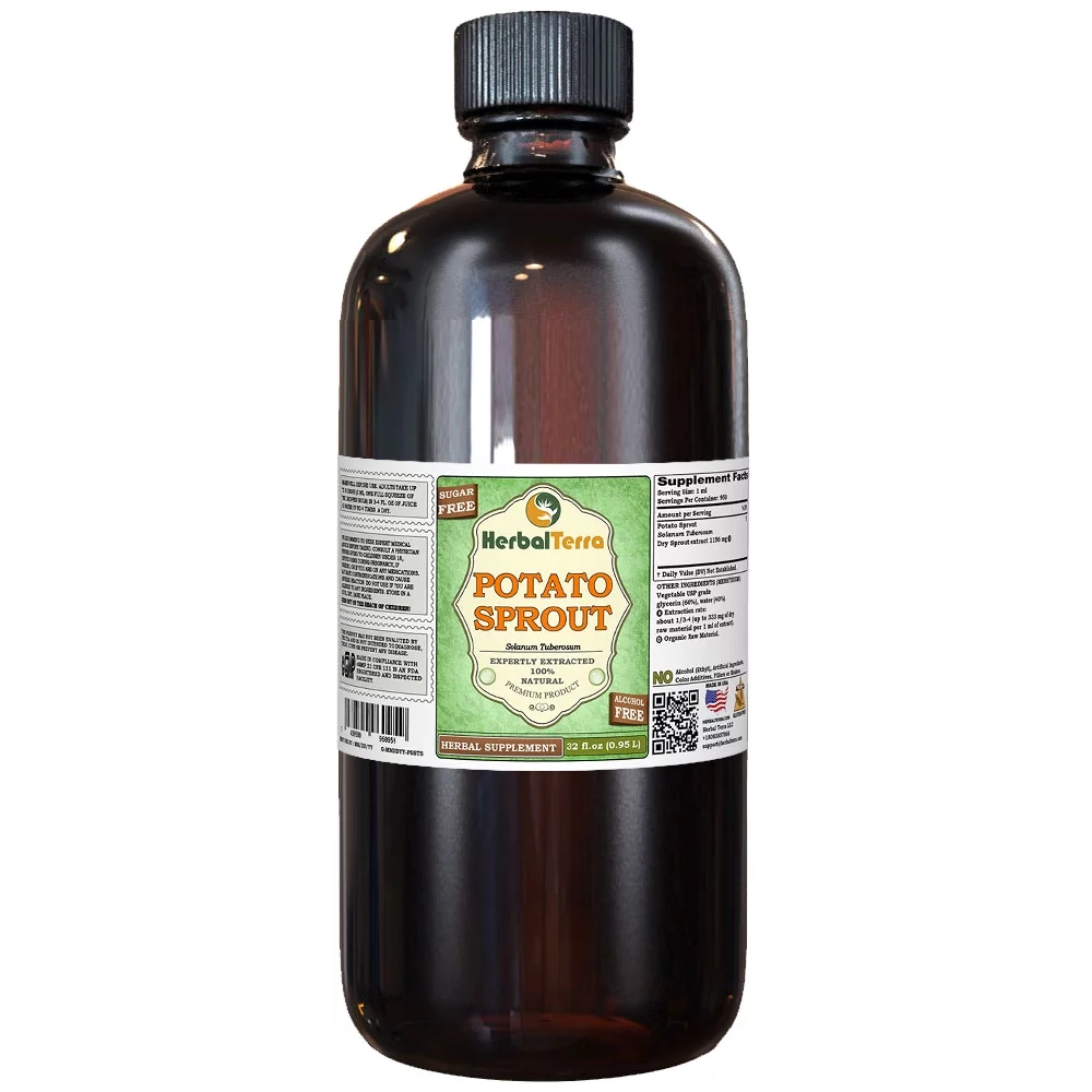 Potato Sprout Dry Sprout KETO Friendly Alcohol-Free Absolutely Natural Expertly Extracted by Trusted HerbalTerra Brand Liquid Extract. Proudly made