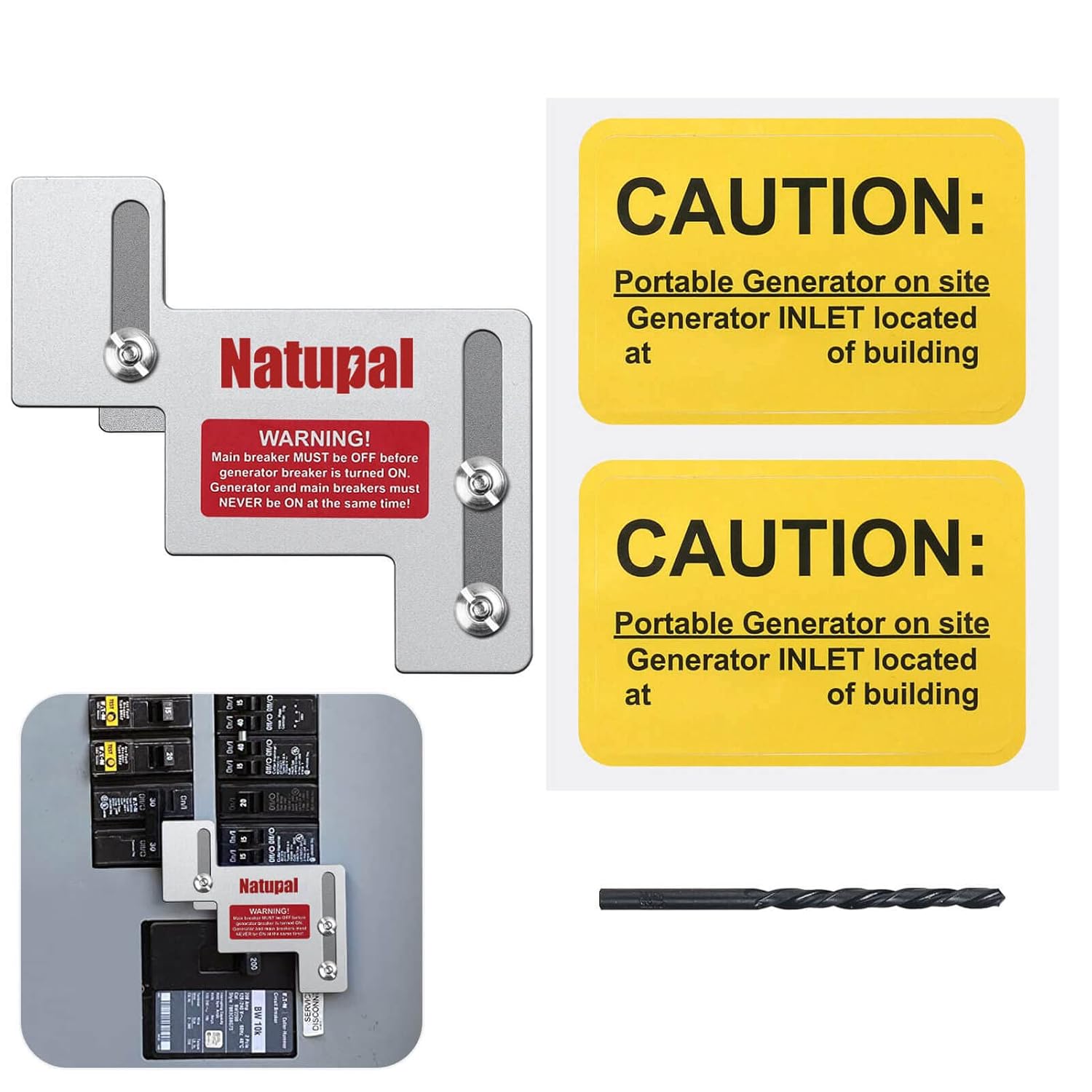 Generator Interlock Kit Compatible with Eaton Cutler Hammer Challenger BR-200 150 and 200 AMP Panel