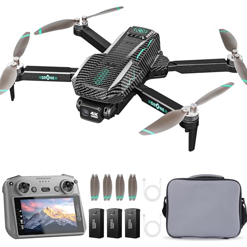 GPS Drone with 4K Camera for Adults, FPV RC Quadcopter, 90-min Flight Time, Auto Return, Follow Me, Circle Fly, 5-inch LCD Tablet Screen