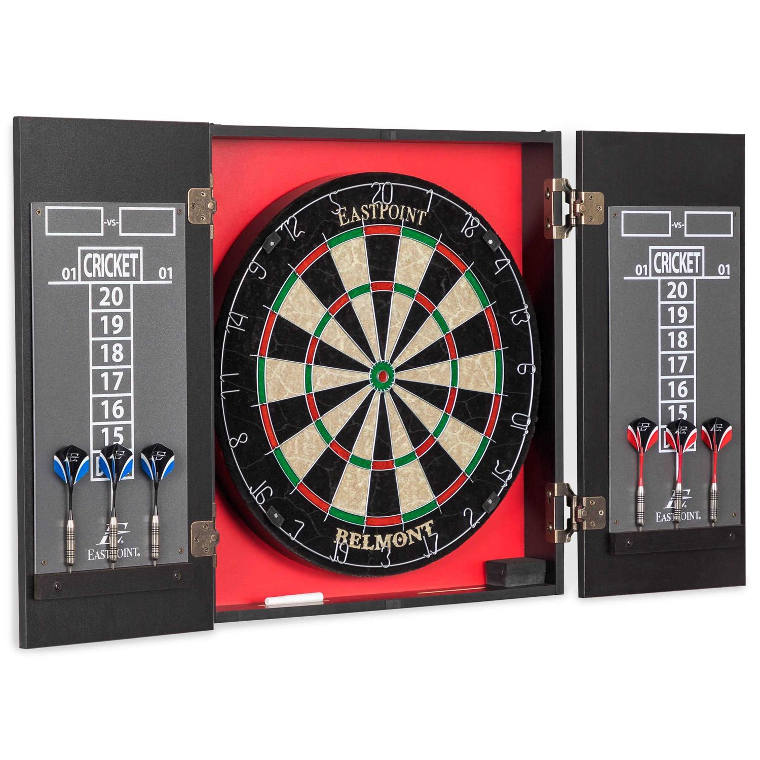 Eastpoint Sports Belmont Official Size Premium Bristle Dartboard and Cabinet Set - Sports Supplies Online Store